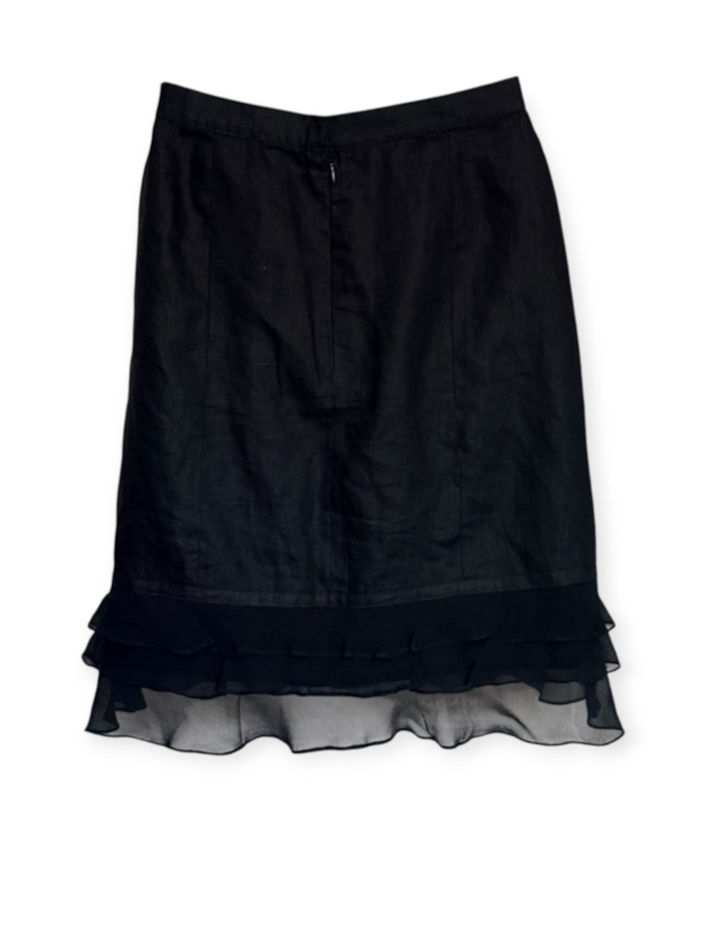 Loranzo Collection Made in Italy Linen Ruffle Skirt Size 42 - Picture 2 of 6